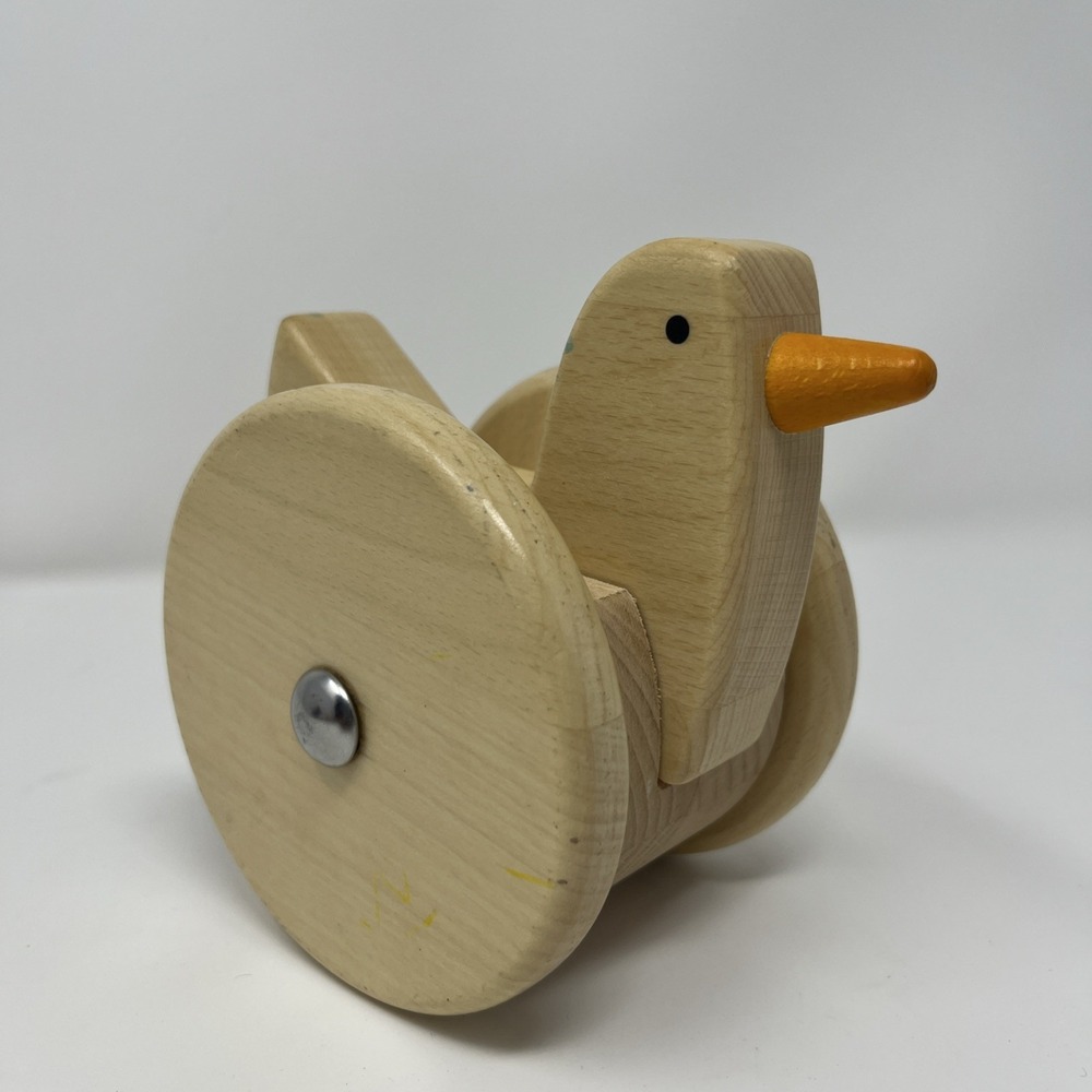 Bajo Rock And Roll Chicken Wooden Push Toy Eco-Friendly Kamionna Poland 1997